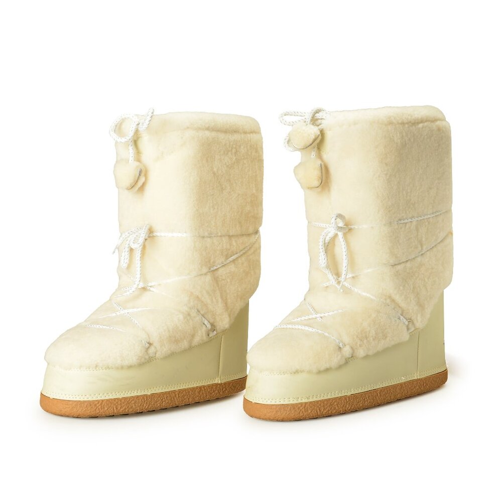 Malo Women's Ivory Super Warm Winter Boots Shoes US 8/10 IT 38/40